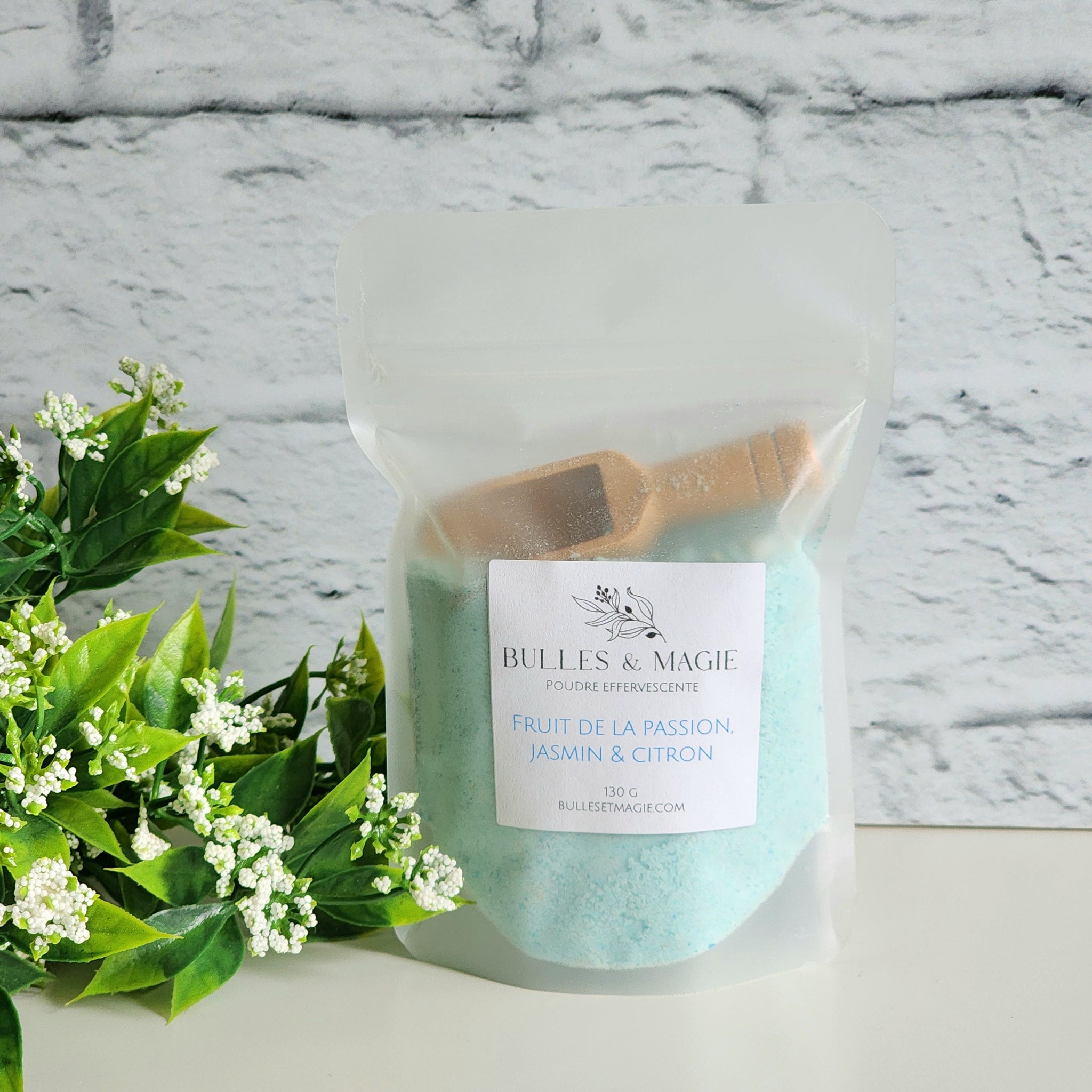 Poudre effervescente "Fruit de la passion, jasmin et citron"